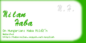 milan haba business card